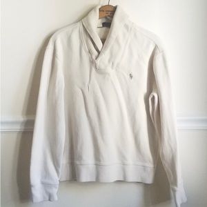 BIRTHDAY SALE!, Polo Ralph Lauren-Cream Shawl Pullover -